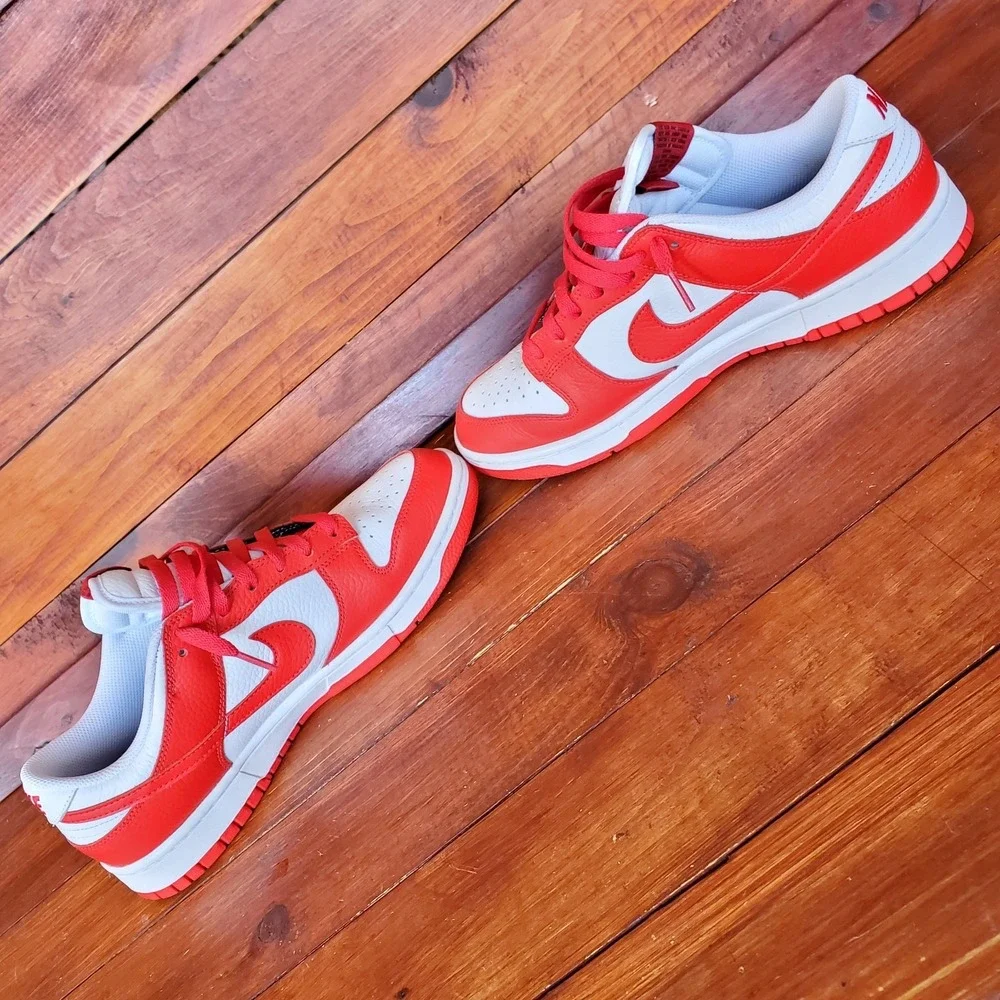 Nike Dunk Low Shoes Men 9.5 Red White‎ FJ2253-901 Nike By You Custom Mint